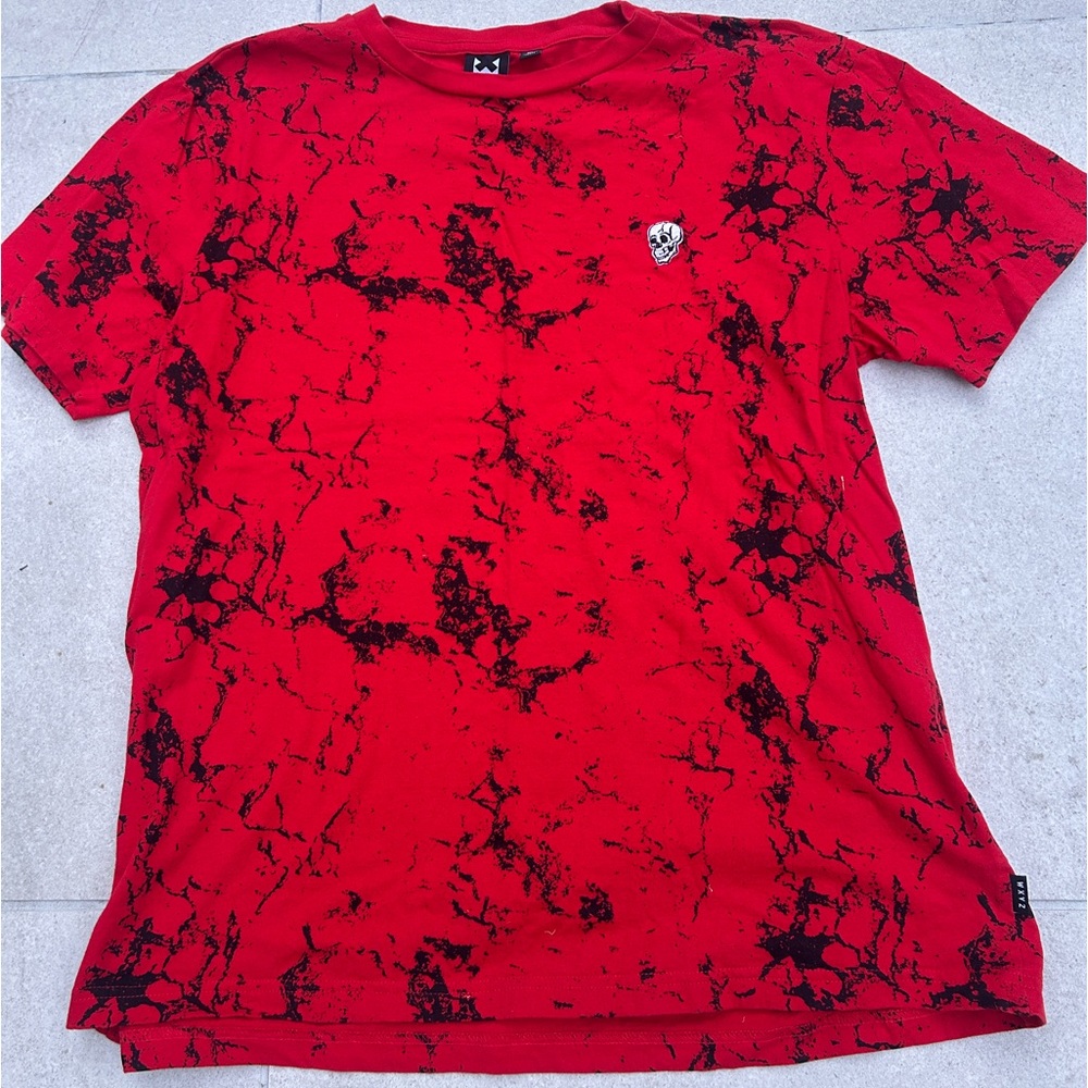 Red WXYZ Skull Tee